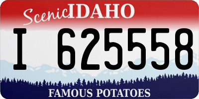 ID license plate I625558