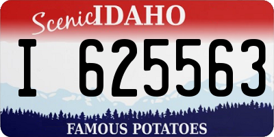 ID license plate I625563