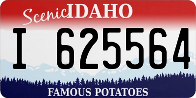 ID license plate I625564