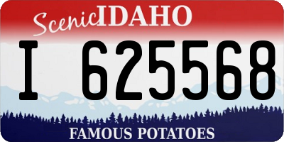 ID license plate I625568