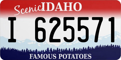 ID license plate I625571