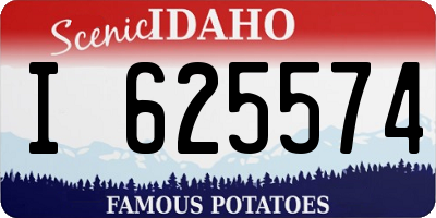 ID license plate I625574