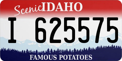 ID license plate I625575