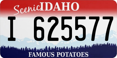 ID license plate I625577
