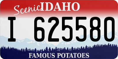 ID license plate I625580