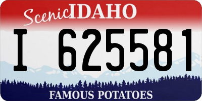 ID license plate I625581