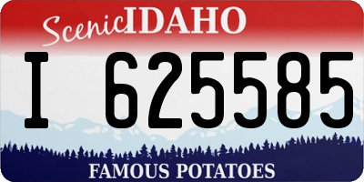 ID license plate I625585