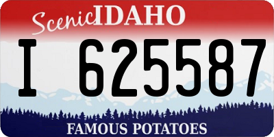 ID license plate I625587