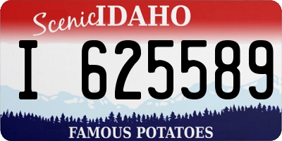 ID license plate I625589