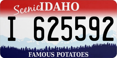 ID license plate I625592
