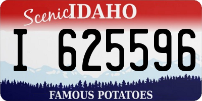 ID license plate I625596