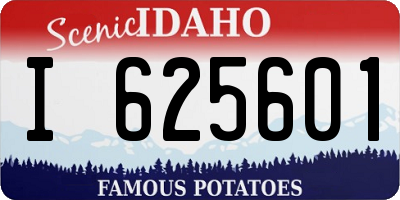 ID license plate I625601