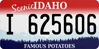 ID license plate I625606