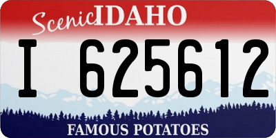 ID license plate I625612