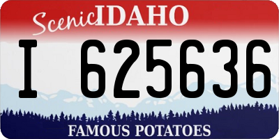 ID license plate I625636