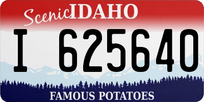 ID license plate I625640