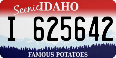 ID license plate I625642