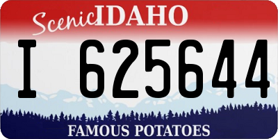 ID license plate I625644