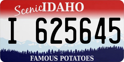 ID license plate I625645