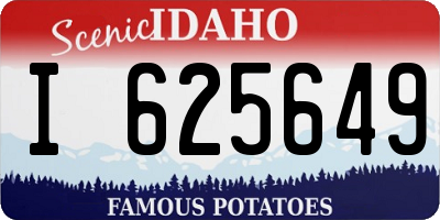 ID license plate I625649