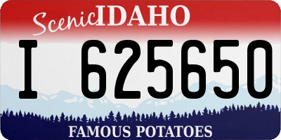 ID license plate I625650