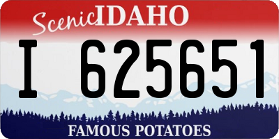 ID license plate I625651