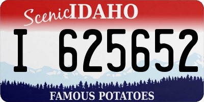 ID license plate I625652