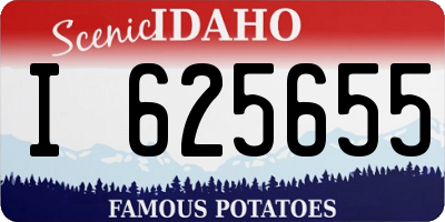 ID license plate I625655
