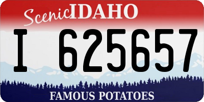 ID license plate I625657