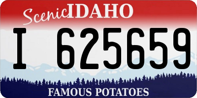 ID license plate I625659