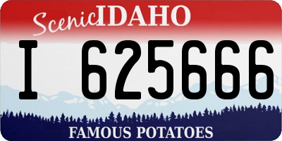 ID license plate I625666