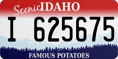 ID license plate I625675