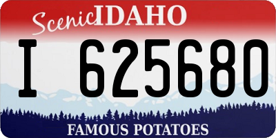 ID license plate I625680