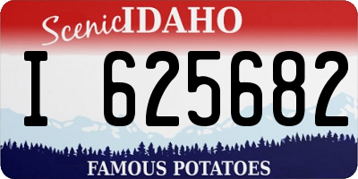 ID license plate I625682