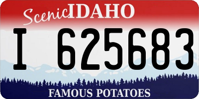 ID license plate I625683