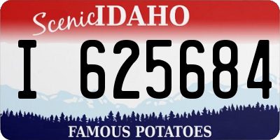 ID license plate I625684