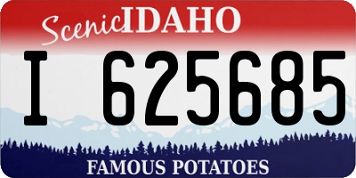 ID license plate I625685