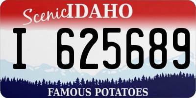 ID license plate I625689