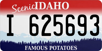 ID license plate I625693