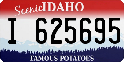 ID license plate I625695