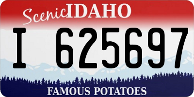 ID license plate I625697