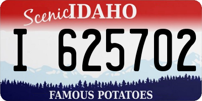 ID license plate I625702