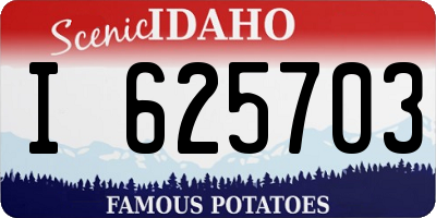 ID license plate I625703
