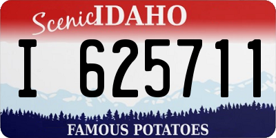 ID license plate I625711