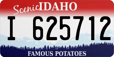 ID license plate I625712