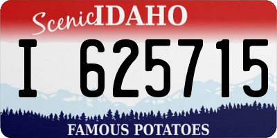 ID license plate I625715