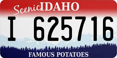 ID license plate I625716
