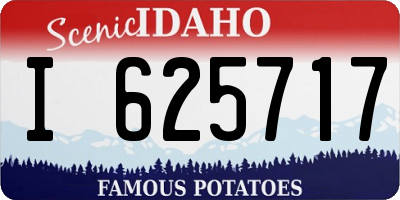 ID license plate I625717