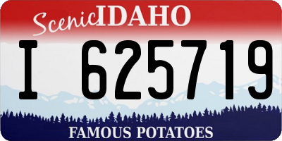 ID license plate I625719