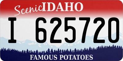 ID license plate I625720
